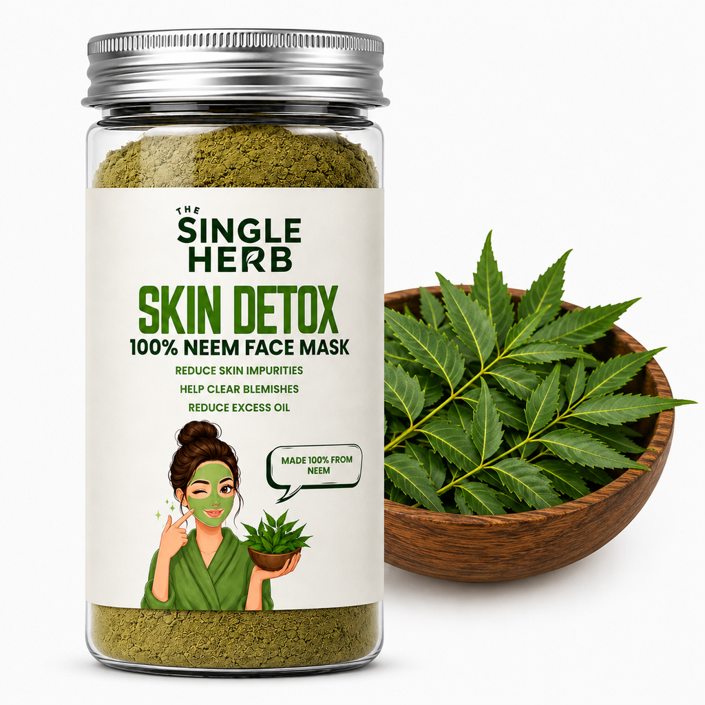 Neem Face Mask Powder – 100% Pure Neem Skin Detox & Cleansing Mask (125gm)
