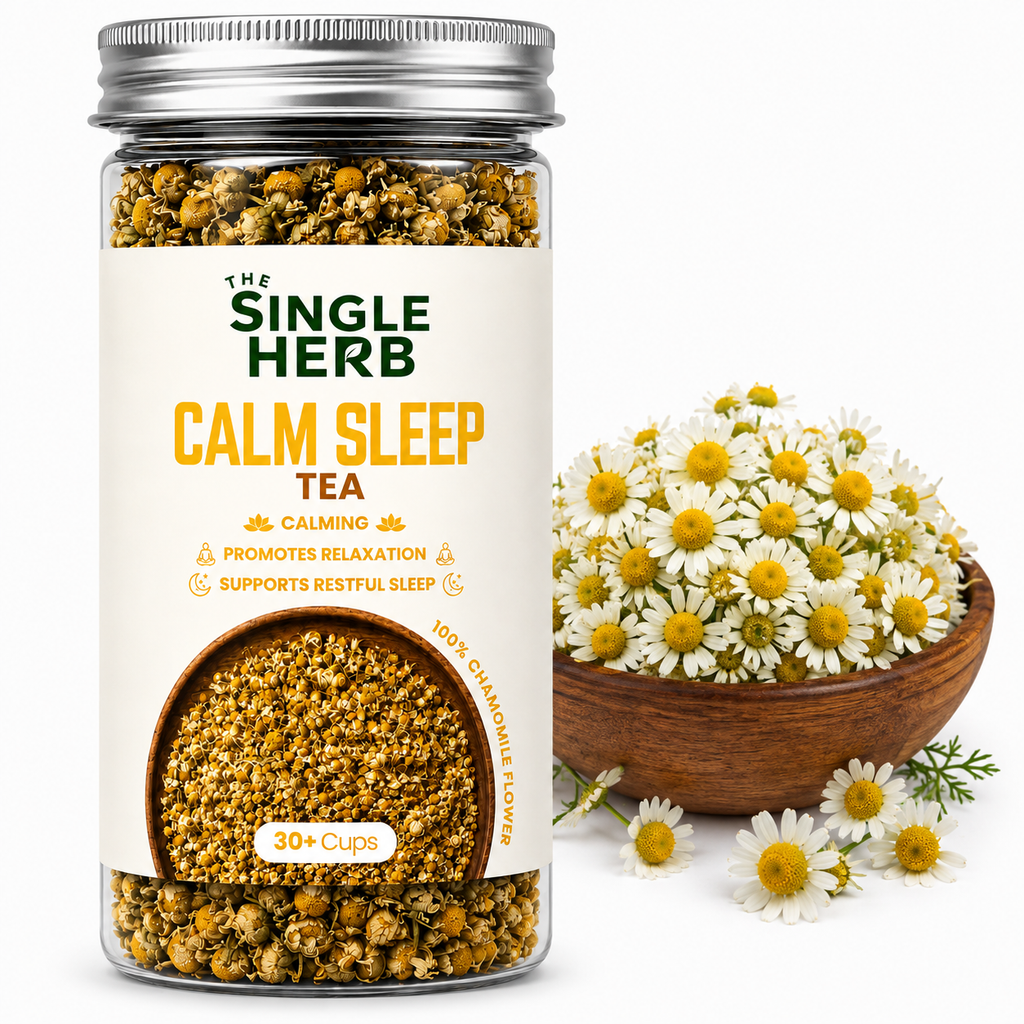 Chamomile Tea – 100% Herbal Tea for Calm & Relaxation ( 30+ Cups )