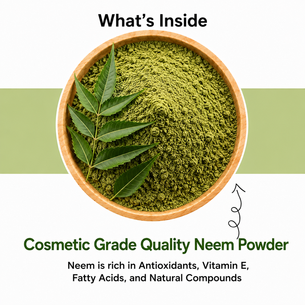 Neem Face Mask Powder – 100% Pure Neem Skin Detox & Cleansing Mask (125gm)