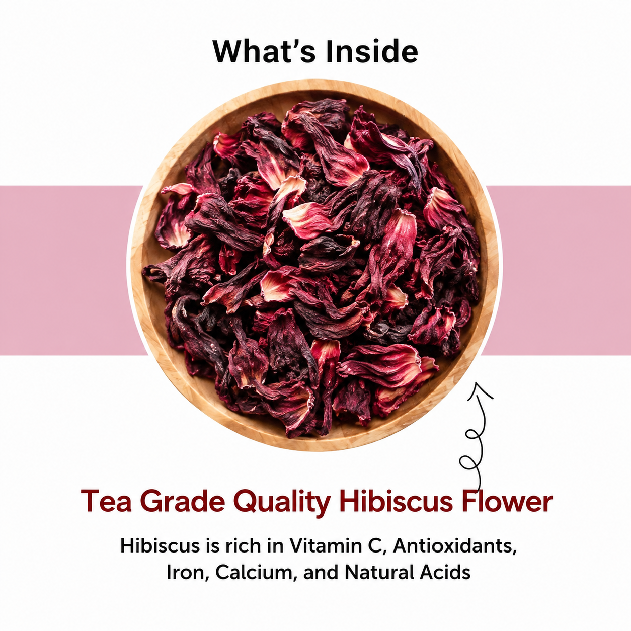 Hibiscus Tea – 100% Herbal Flower Tea for Wellness & Refreshment( 30+ Cup )