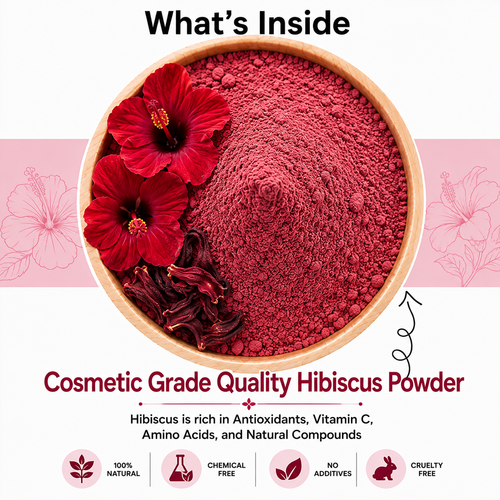 100% Pure Hibiscus Hair Mask Powder – Natural Frizz Control & Hair Care (125gm)