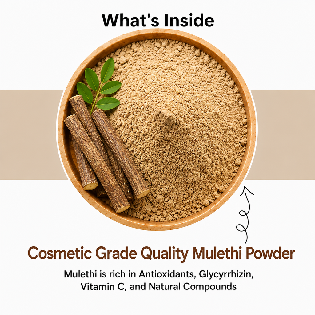 Mulethi Face Mask Powder – 100% Licorice Herbal Face Pack for Uneven Skin (125gm )