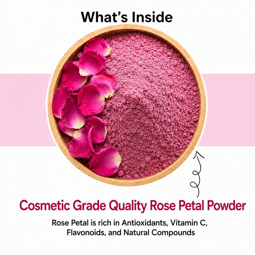 Rose Face Mask Powder – 100% Rose Herbal Face Pack for Natural Glow (125gm)