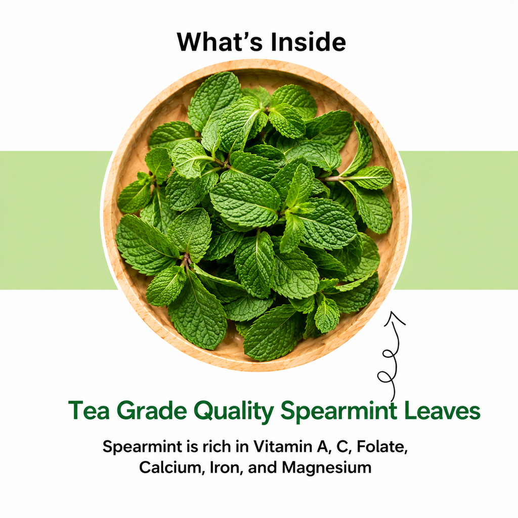 Spearmint Tea – 100% Herbal Mint Tea for Women’s Wellness ( 25+ Cups )