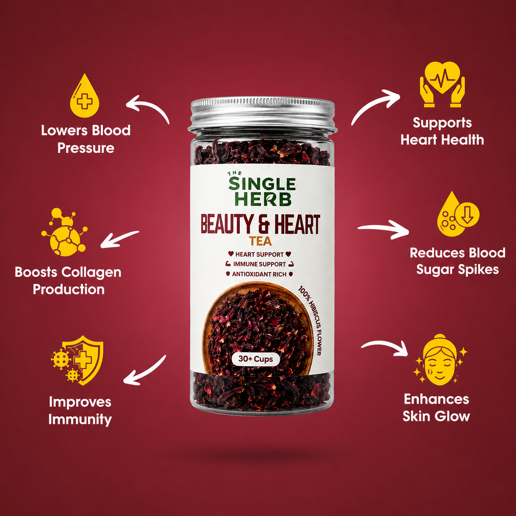 Hibiscus Tea – 100% Herbal Flower Tea for Wellness & Refreshment( 30+ Cup )